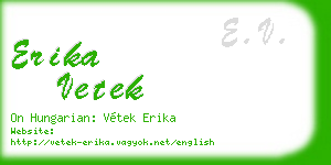 erika vetek business card